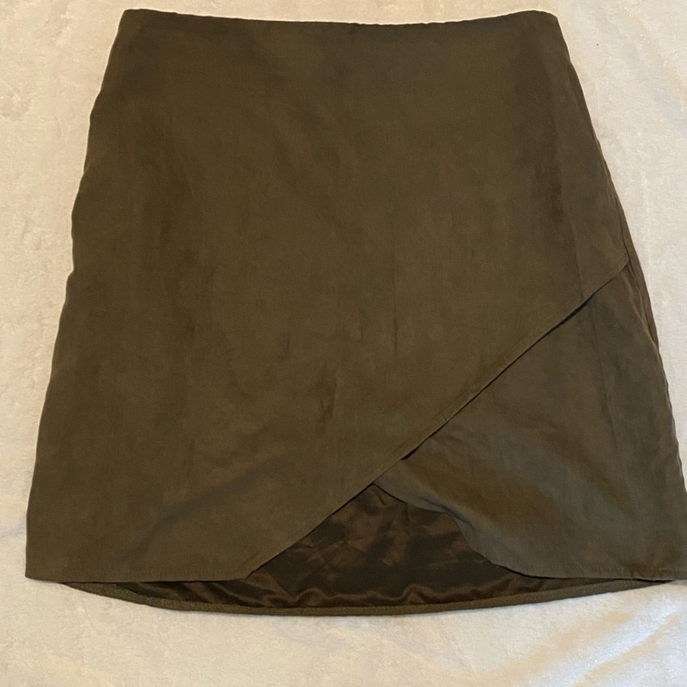 Missguided Asymmetrical Green Skirt